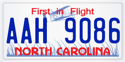 NC license plate AAH9086