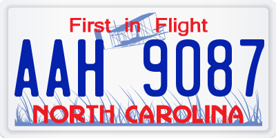 NC license plate AAH9087