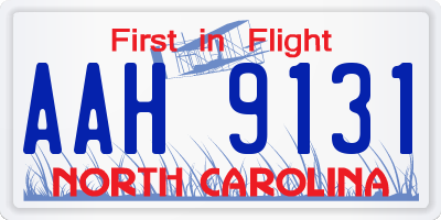 NC license plate AAH9131