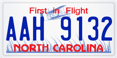 NC license plate AAH9132