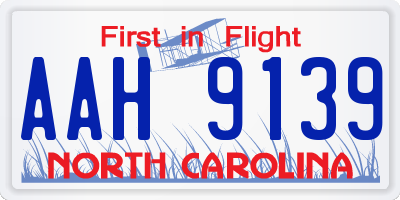 NC license plate AAH9139