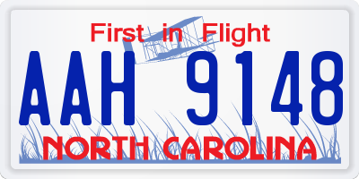 NC license plate AAH9148