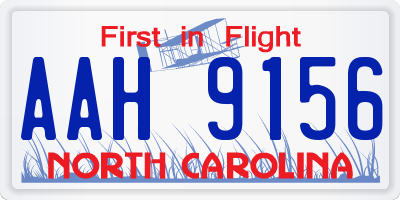 NC license plate AAH9156