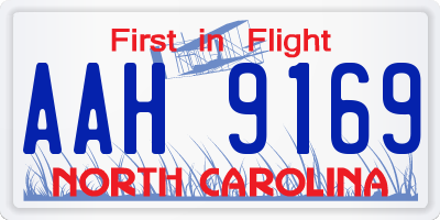 NC license plate AAH9169