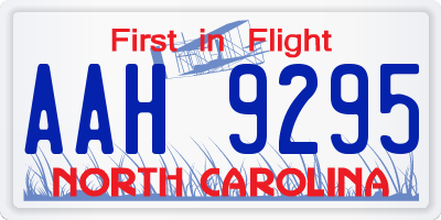 NC license plate AAH9295
