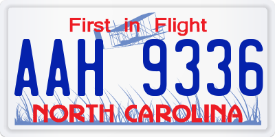 NC license plate AAH9336