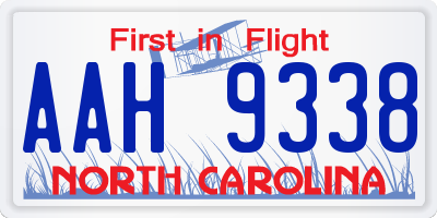 NC license plate AAH9338