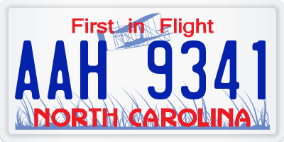 NC license plate AAH9341