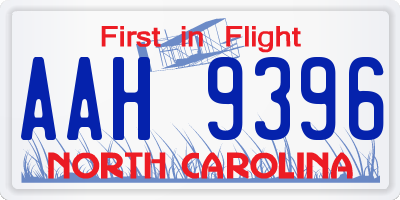 NC license plate AAH9396