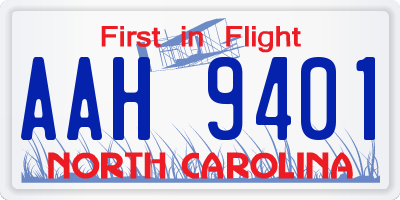 NC license plate AAH9401