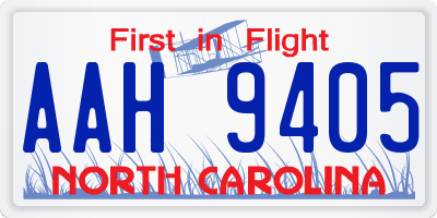 NC license plate AAH9405
