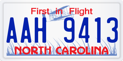 NC license plate AAH9413