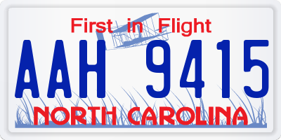 NC license plate AAH9415