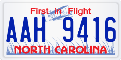 NC license plate AAH9416