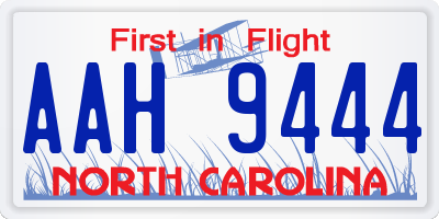 NC license plate AAH9444