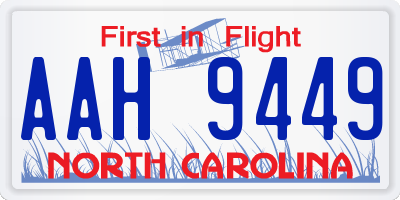 NC license plate AAH9449
