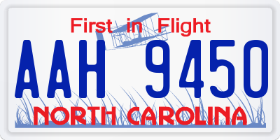 NC license plate AAH9450