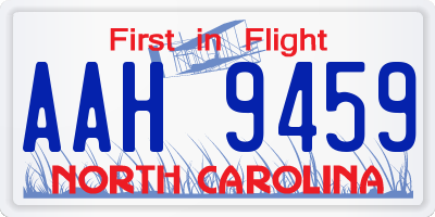 NC license plate AAH9459