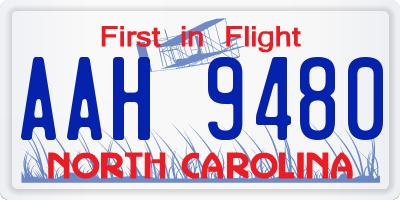 NC license plate AAH9480