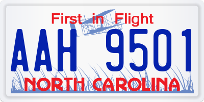 NC license plate AAH9501