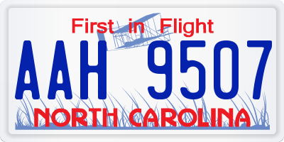 NC license plate AAH9507
