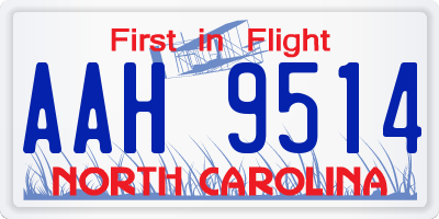 NC license plate AAH9514