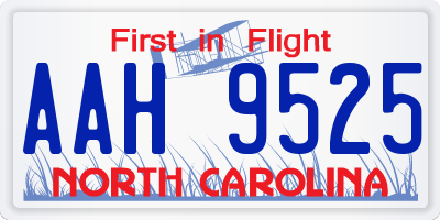 NC license plate AAH9525