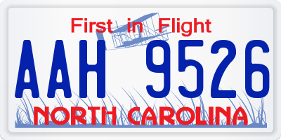 NC license plate AAH9526