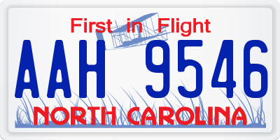 NC license plate AAH9546