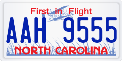 NC license plate AAH9555