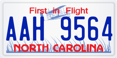 NC license plate AAH9564