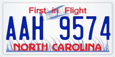 NC license plate AAH9574