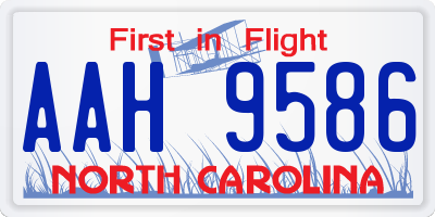 NC license plate AAH9586