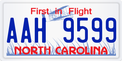 NC license plate AAH9599