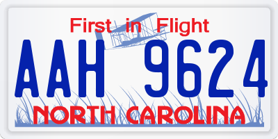 NC license plate AAH9624