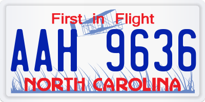 NC license plate AAH9636