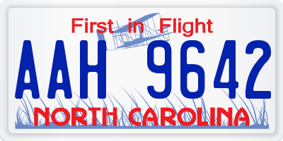 NC license plate AAH9642