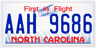 NC license plate AAH9686