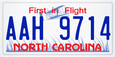 NC license plate AAH9714
