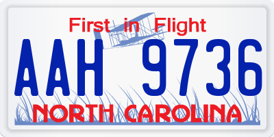 NC license plate AAH9736