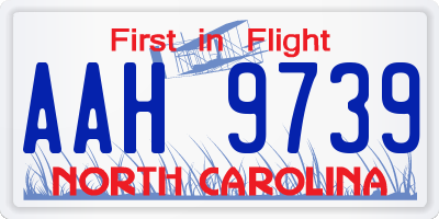 NC license plate AAH9739