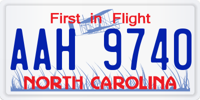NC license plate AAH9740