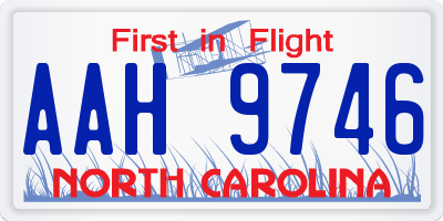 NC license plate AAH9746