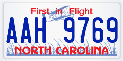 NC license plate AAH9769