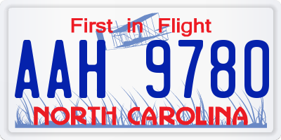 NC license plate AAH9780
