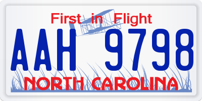 NC license plate AAH9798