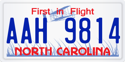 NC license plate AAH9814