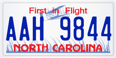NC license plate AAH9844