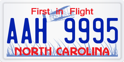 NC license plate AAH9995