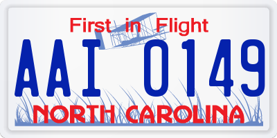 NC license plate AAI0149